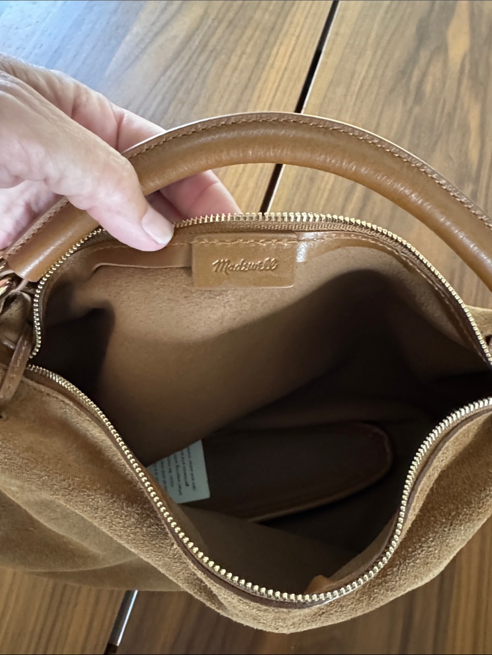 Madewell Camren Gathered Suede Shoulder Bag NWT - Picture 4 of 9